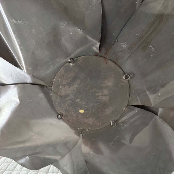 Hand crafted metal layered flower 33", Gray - Picture 2 of 2